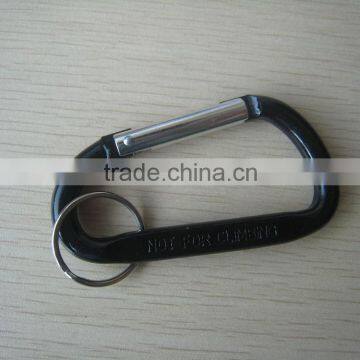 Large D Shaped Aluminum Carabiner With Keyring photo-2