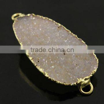 Silver Druzy Gemstone Connector photo-2