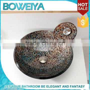 Guangdong Bathroom Glass Round Thick Glass Sanitary Ware Accessory