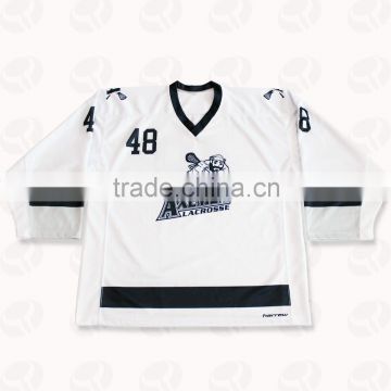 International mens custom made sublimated ice goalie korea hockey jersey