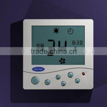 OEM colorful wall-mounted thermostat with button and small LCD