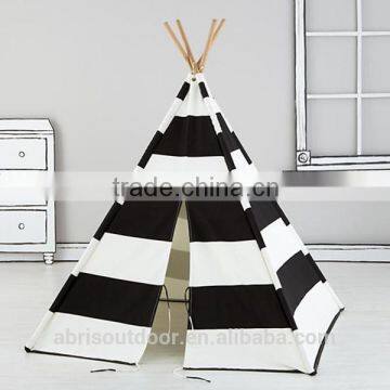 Cotton Canvas Wood Pole children kids play indian teepee tent