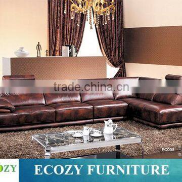 2013 new design modern living room corner sofa, Corner leather sofa