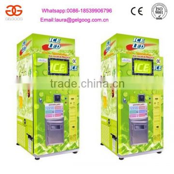 ice vending machine with auto bagging system and sealing bag