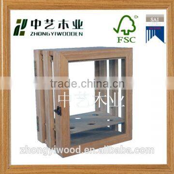 Hot sale Chinese supplier antique slatted wooden wine carrier