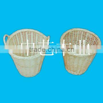 antique wicker laundry baskets with handle