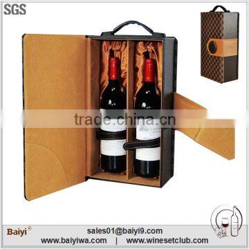 Leather Gifts Wine Box For 2 Bottle