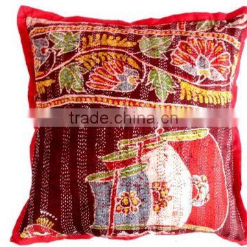 RTHCC-19 Kantha Stitching Latest Bengali cushion covers home Furnishing Manufacturer and Exporter