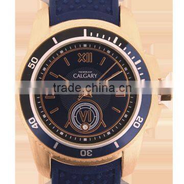 Calgary Watches Mazzini Midnight Blue Watch, Blue and Gold photo-3