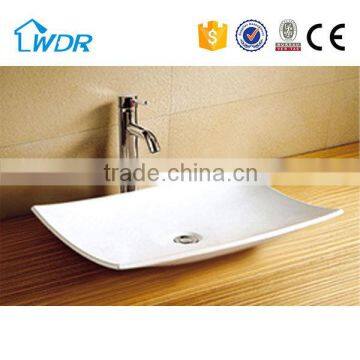Ceramic big rect low washing sink art basin