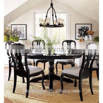 Durable black dining room set,wooden dining room furniture manufacturer