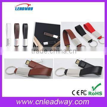 Promotional gift leather wristband wristlet usb memory stick