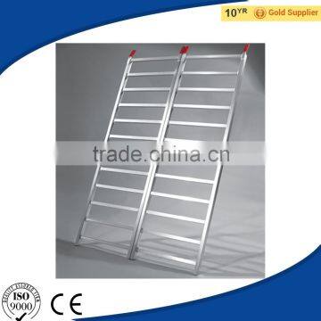 Light Bifold Car Trailer/E-Bike/Moto/Vehicle Aluminium ATV Ramp With Hook photo-5