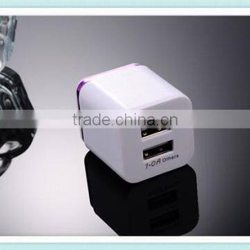 Promotional Custom Logo 2 Dual usb port USB home Charger wall charger