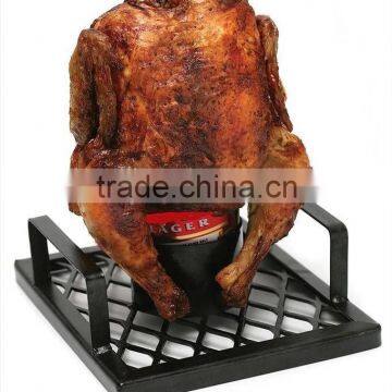 The Beer Bird Cooking Rack Chicken Roaster BBQ Oven Grill