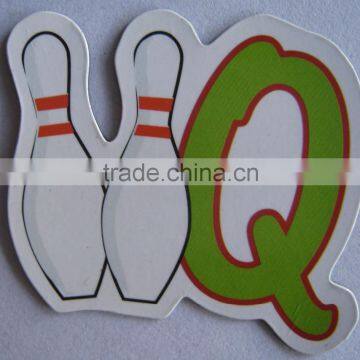 Magnetic promotion bowling pattern educational fridge sticker