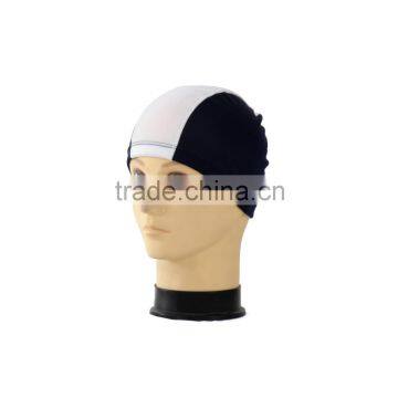 2016 Hot Sale Black And White Swim Cap For Men With OEM Service