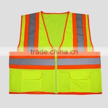 2016 Hot Selling hi Visibility EN20417 & ANSI/ISEA 107-2010 Mesh Safety Vest