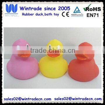 Pink & yellow & red bath duck change toy