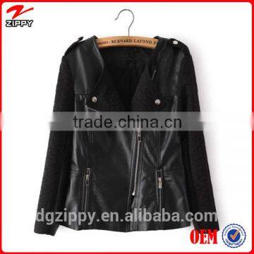 Latest design softshell Pu leather woman winter jacket                        
                                                Quality Choice