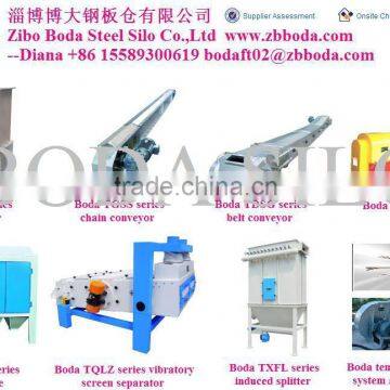 Roof Grain Galvanized Scraper / Chain Conveyor on Steel Silo With Catwalk for Supporting photo-2