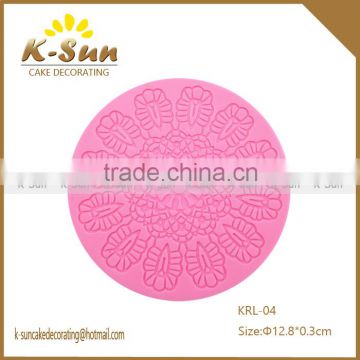 Reposteria moldes New Arrival 3D Silicone Lace Mat for fondant cake decoration