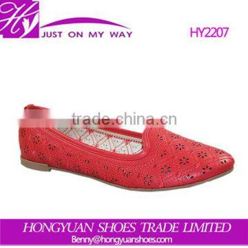 HY2207 free sample casual woman flat shoes