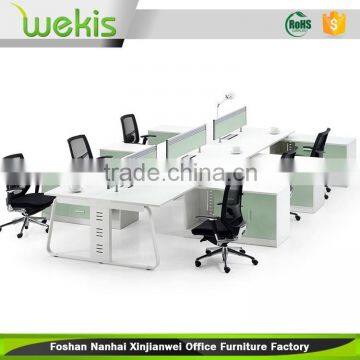 OEM Custom Modern Furniture Partition Type Office Workstation For 6 person                        
                                                Quality Choice