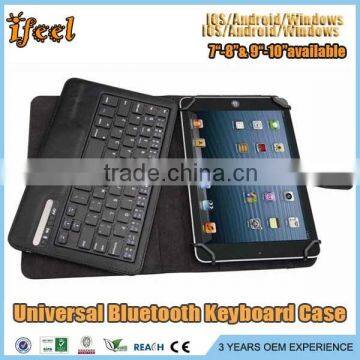 7"-8" foldable bluetooth keyboard,rohs fcc ce bluetooth keyboard case