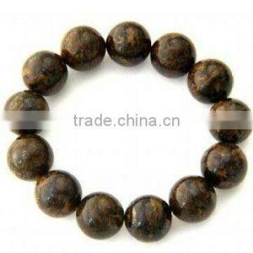 16mm nice round bronzite beads handmade gemstone stretch bracelets