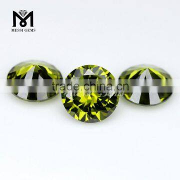 Hot Sale Factory Price Olive Round 10mm Cubic Zirconia European Machine Cut