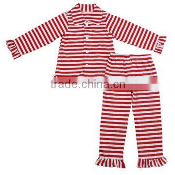 2016 winter children clothes boys girls holiday pajamas red striped button up christmas siblings pajamas matching kids pajamas