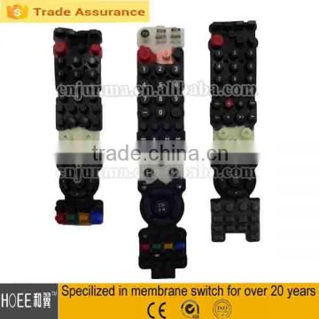 custom various styles silicone rubber keypad for remote controller