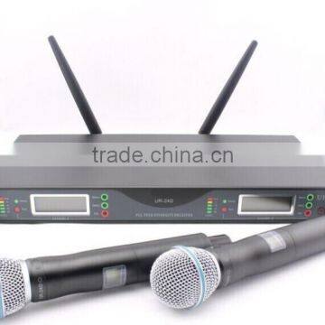 UR-24D dual UHF PLL true diversity wireless microphone