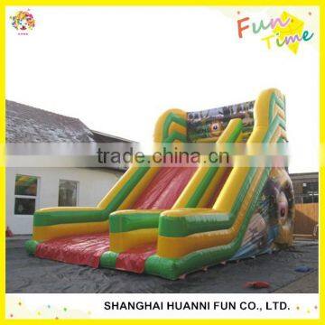 Factory price amusement park equippment kids inflatable water slides with pool price