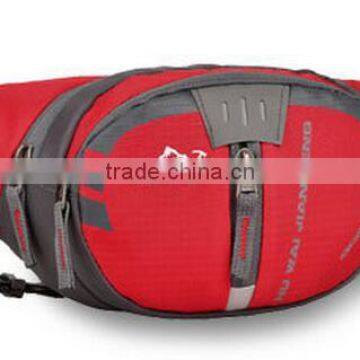 Top quality OEM custom logo red mobile phone waist money purse waterproof outdoor Sport Waist Belt pouch sport running waist bag