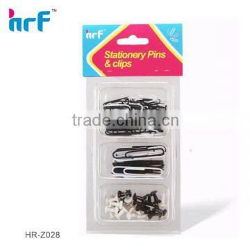 Black And White Paper Clip Set With Map pins