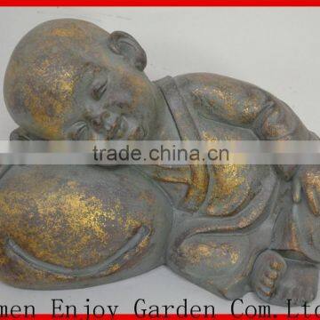 Outdoor All-Weather Garden sleeping baby Buddha Statues