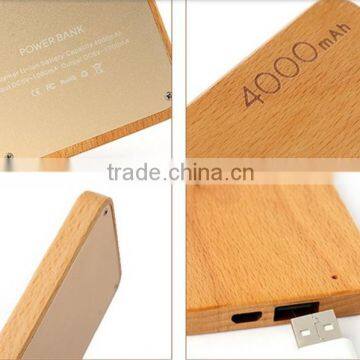 4000mah New Design Wood Material Shell Mobile Power photo-6