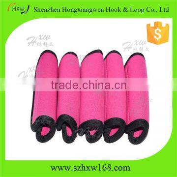 Hook and loop tape neoprene handle for luggage