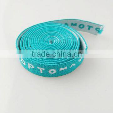 Custom logo jacquard webbing polyester tape elastic belt band