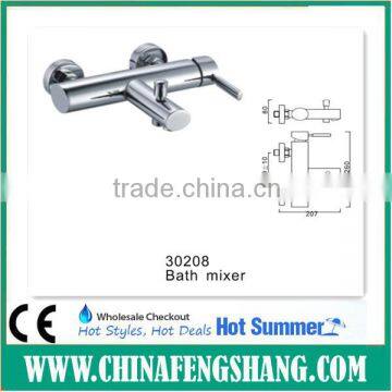 surface mounted bath and shower faucet