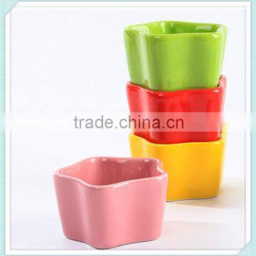 Decorative Ceramic Creative Budding Bowl With Polygon Design photo-3