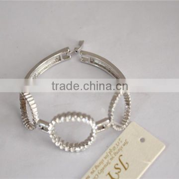 2015 new sliver diamond metal bangle bracelet, women arm cuff crystal bracelet