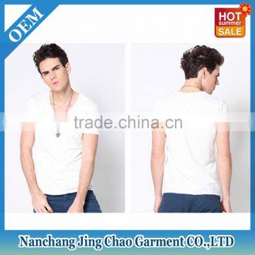 wholesale sexy t shirt men white plain tshirts v neck t shirt