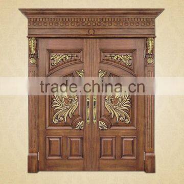 Antique Hand Carved Door Panel in Solid Oak Wood