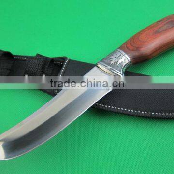 OEM wood handle Tactical Straight Knife