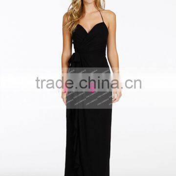 Sexy Halter Backless Long Chiffon Bridesmaid Dress Maid Of Honor Dress ZY548