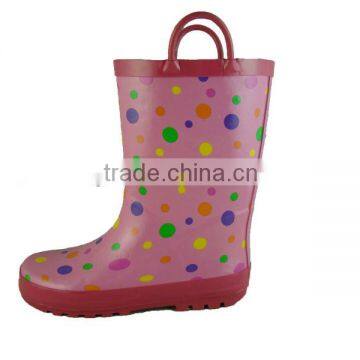 Fuckin Cherry Pink Summer Dot Rain Boots