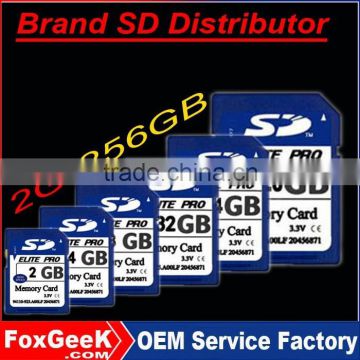 Distribute Brand SD Memory Card 2 4 8 16 32 128 256 m mb G GB Class 10 6 with Blister Packing,micro Capacity SD Card price